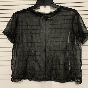 H&M Divided See-thru Crop Top Size S